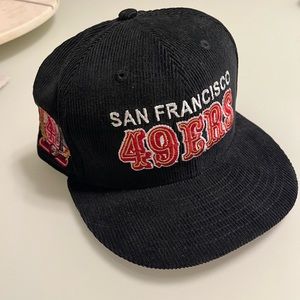 Brand New black corduroy material San Francisco SnapBack